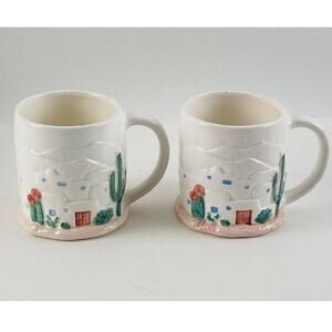 Otagiri Japan Southwest Pueblo Adobe Cactus Mountains Mug Curtis Swann Set of 2